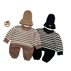 Boys & Girls Waffle Stripes Fall Outfits