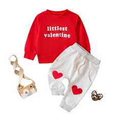 Valentine's Day Kids Casual Letter Set