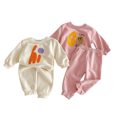 Alphabet Cartoon Casual Sets for Baby