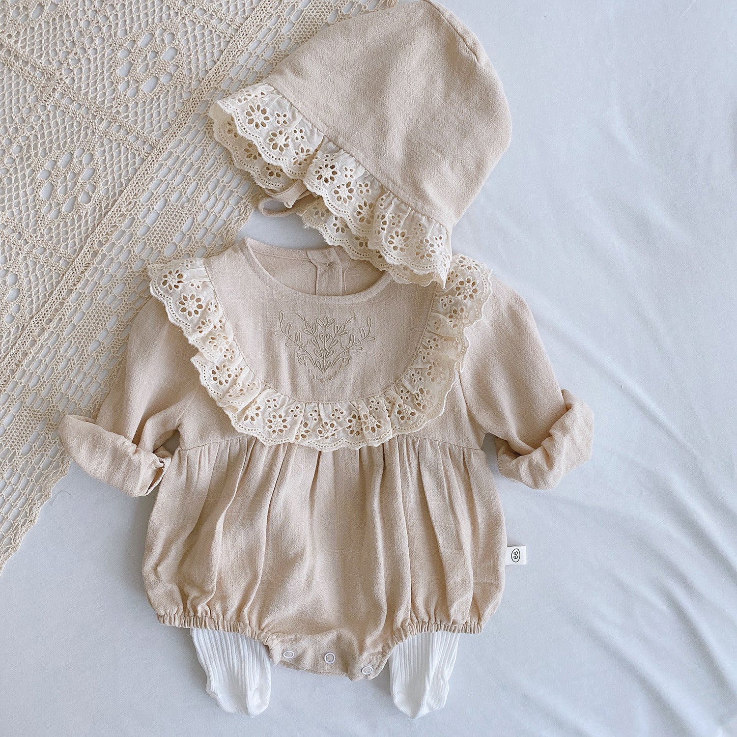 Baby Girl Lace Bodysuit + Hat