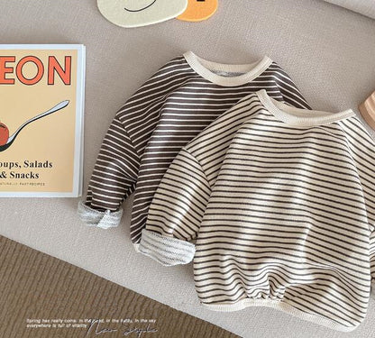 Kid's striped long-sleeve T-shirt top 0-7 years old