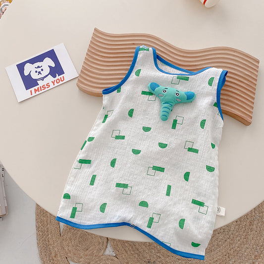 Спальный мешок-слоненок для детей 0-2 лет, летний комбинезон