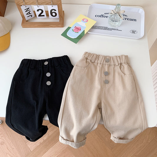 Детские простые модные весенние брюки
