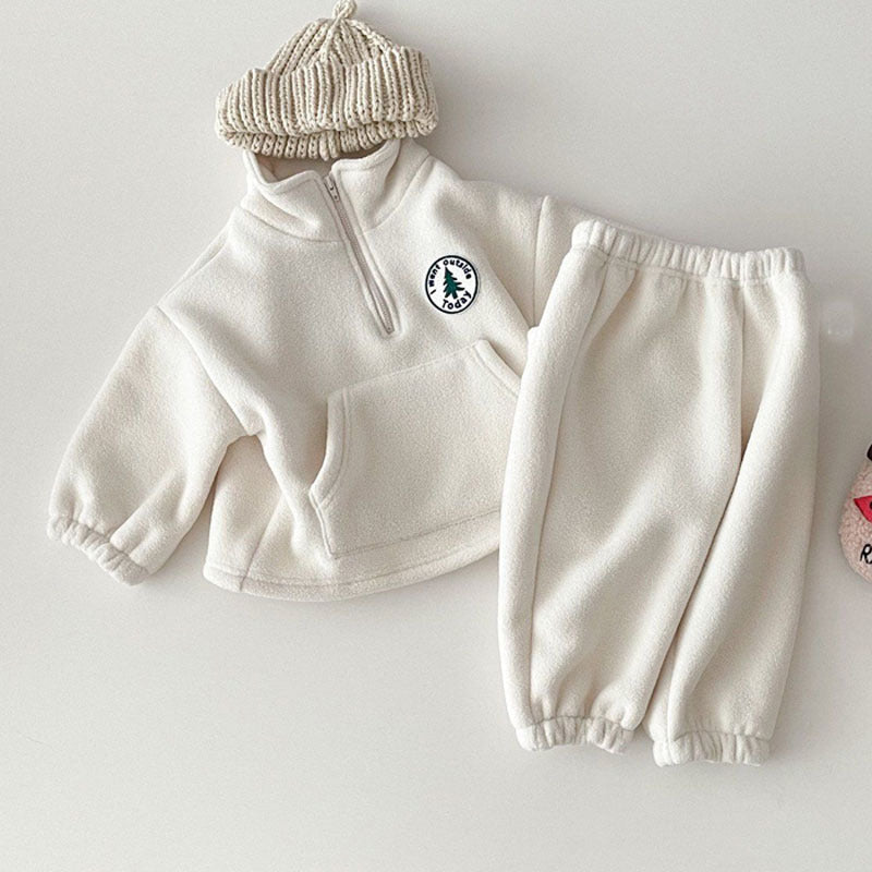 kids winter thickened turtleneck outfits