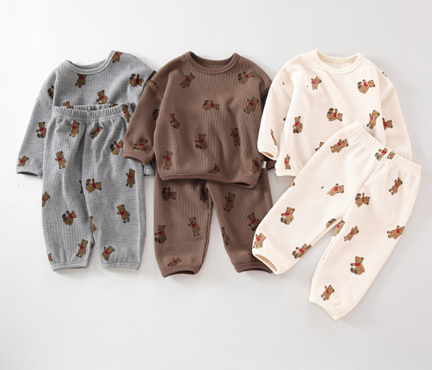 Cute Bear Boy Girl Spring and Autumn Sets