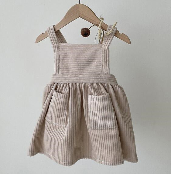 girls' corduroy overalls dress