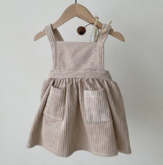 girls' corduroy overalls dress