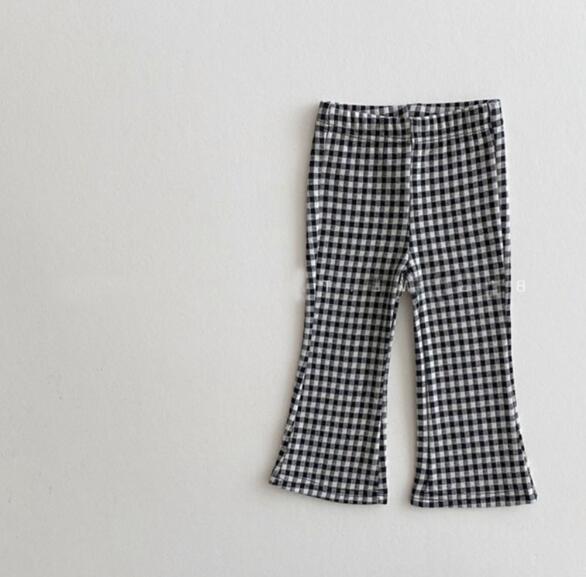 pantalon cloche à carreaux pour fille