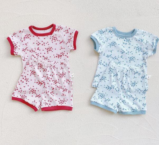 Baby Girl Floral Summer Short Sleeve Suit