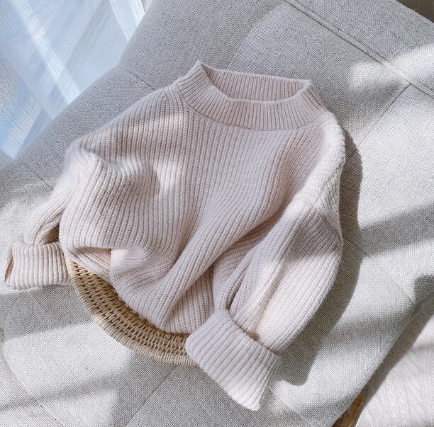 Pull en tricot couleur bonbon pour enfant