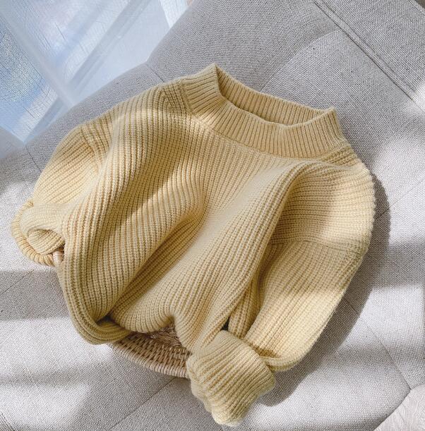 Pull en tricot couleur bonbon pour enfant