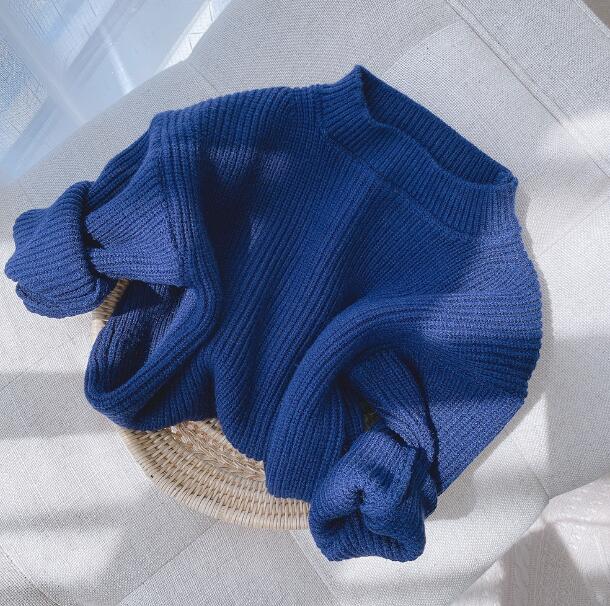 Pull en tricot couleur bonbon pour enfant