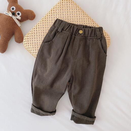 Pantalons décontractés de couleur unie pour garçons de 0 à 7 ans