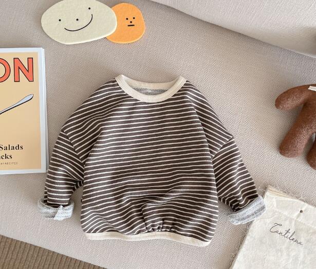 Kid's Striped Long-sleeve T-shirt top 0-7 Years Old